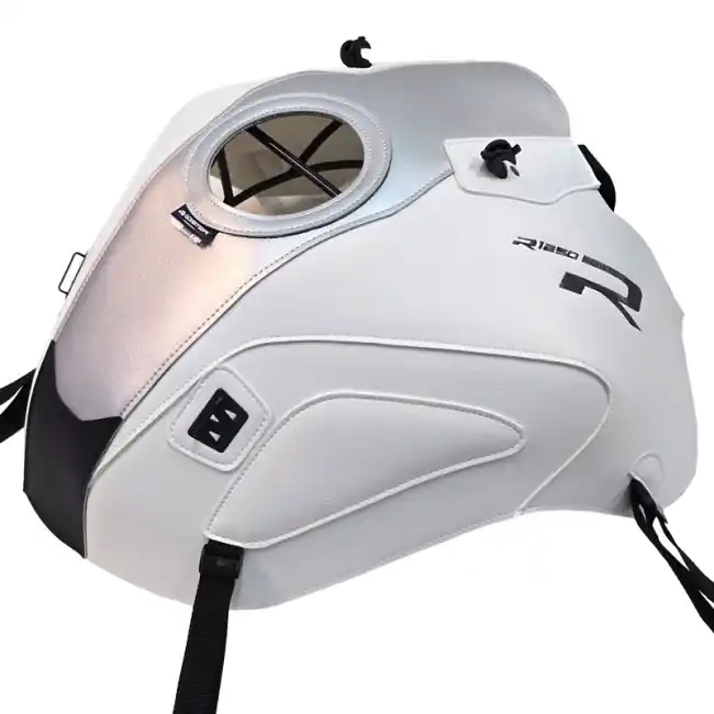 Di Tendenza Copriserbatoio Bagster per BMW R1250R dal 2019 in similpelle argento e bianco-