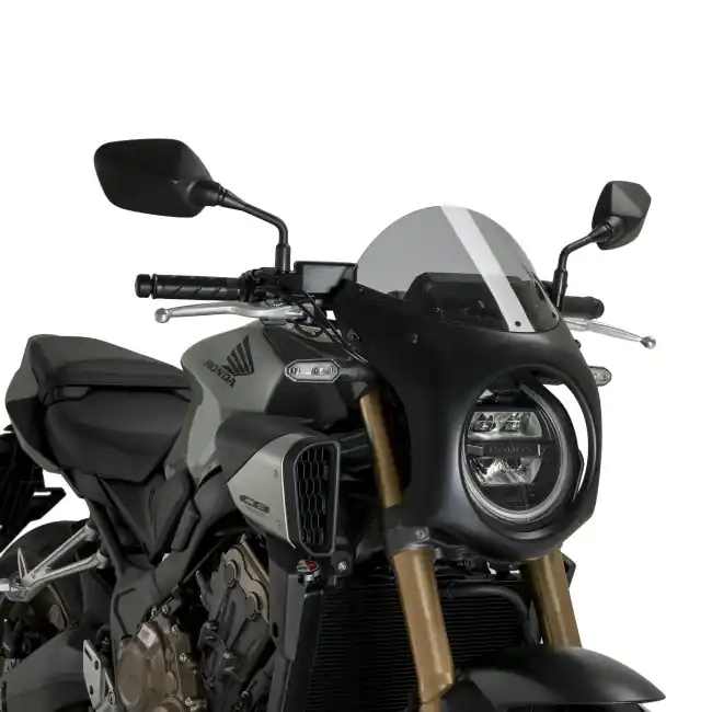 Cupolino Puig Retro nero e fume chiaro per Honda CB 650R dal 2024- Offerta Limitata