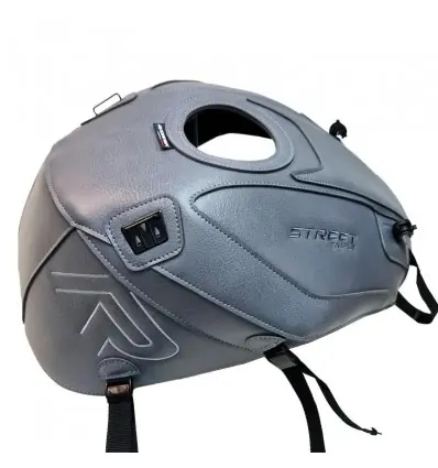 Sconto Copriserbatoio Bagster per Triumoh Street Triple 765 dal 2023 in similpelle grigio acciaio-