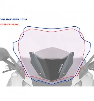 Cupolino Wunderlich Marathon per BMW K1600 GT, GTL, B e Grand America-Fumè chiaro Offerta Speciale