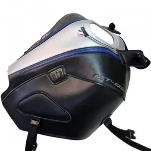Copriserbatoio Bagster per Yamaha MT-09 21-23 in similpelle nero, argento e blu- Prezzo Conveniente