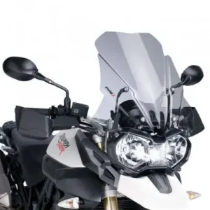 Cupolino fumè chiaro Puig Touring per Triumph Tiger 800 e 800 XC/XR fino al 2017- Spedizione Gratuita