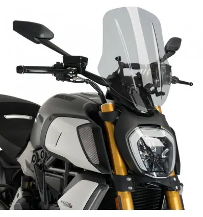Cupolino Puig Naked Touring Fumè chiaro per Ducati Diavel 1260/S dal 2019- Quantità Limitata