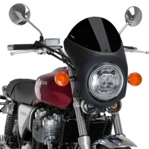 Cupolino Puig Retro per moto Honda, Triumph e Benelli nero- Must-Have