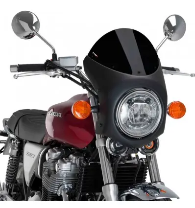 Cupolino Puig Retro per moto Honda, Triumph e Benelli nero- Must-Have