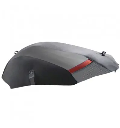 Copriserbatoio Bagster per BMW S1000RR fino 2014 in similpelle nero opaco, grigio e rosso- Offerta Del Giorno
