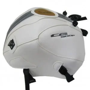 Compra Online Copriserbatoio Bagster per Honda CB 500F dal 2016 in similpelle bianco e grigio-