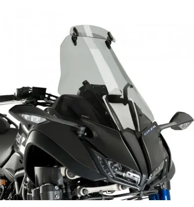 Cupolino fumè chiaro Puig Touring con spoiler regolabile per Yamaha Niken 900 dal 2018- Offerta Limitata