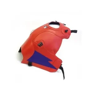 Copriserbatoio Bagster per Kawasaki KLE 500 in similpelle rosso e viola scuro- Direttamente Dal Produttore