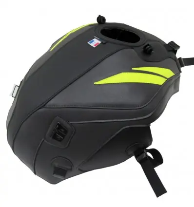 Spedizione Gratuita Copriserbatoio Bagster per Yamaha MT-07 dal 2018 in similpelle nero e giallo-