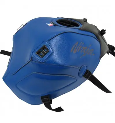 Copriserbatoio Bagster per Kawasaki Z650 Ninja dal 2017 in similpelle blu e nero- Super Prezzo