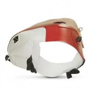 Consegna Rapida Copriserbatoio Bagster per Triumph Bonneville 01-07, Scrambler 06-08 e Thruxton 04-08 bordò chiaro e grigio-