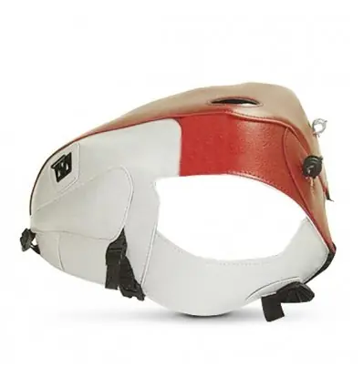 Consegna Rapida Copriserbatoio Bagster per Triumph Bonneville 01-07, Scrambler 06-08 e Thruxton 04-08 bordò chiaro e grigio-