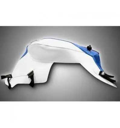 Copriserbatoio Bagster per BMW F800R 09-11 in similpelle bianco e azzurro- Promozione