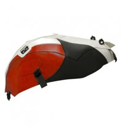 Copriserbatoio Bagster per BMW S1000RR fino 2014 in similpelle bianco rosso e carbon look- Affare