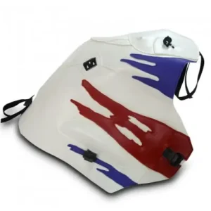 Direttamente Dal Produttore Copriserbatoio Bagster per Honda XRV 750 Africa Twin 93-03 in similpelle bianco, lilla e deco rosso-