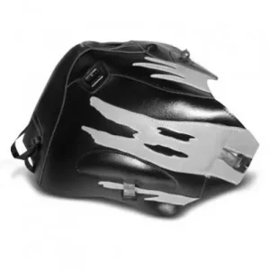 Copriserbatoio Bagster per Honda XRV 750 Africa Twin 93-03 in similpelle nero, grigio chiaro e grigio acciaio- Bestseller