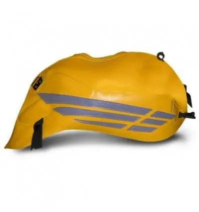 Miglior Prezzo Copriserbatoio Bagster per Honda CBF 600N 08-12 in similpelle giallo oro e acciaio-
