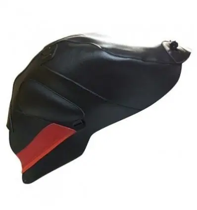 Copriserbatoio Bagster per Aprilia Tuono 1000 03-05, RSV Mille e Mille R 01-03 in similpelle nero e rosso- Spedizione Gratuita