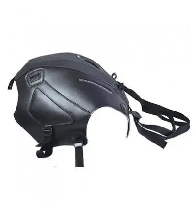 Sconto Copriserbatoio Bagster per Aprilia Caponord 1200 in similpelle nero opaco e nero-