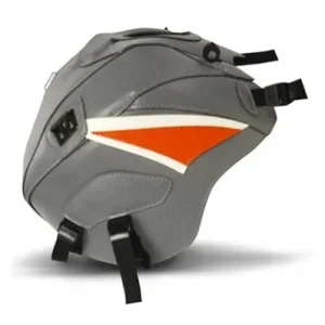 Copriserbatoio Bagster per Honda CBR 125 e 250 11-14 in similpelle grigio acciaio, bianco e arancione- Spedizione Espresso