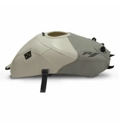 Offerta Lampo Copriserbatoio Bagster per Yamaha YZF R1 09-14 in similpelle bianco e grigio chiaro-