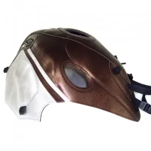 Copriserbatoio Bagster per Moto Guzzi Breva 850-1100, Norge 1200 e Sport 1200 04-14 similpelle marrone e deco grigio chiaro- Promozione Esclusiva