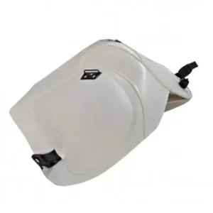 Più Venduto Copriserbatoio Bagster per Honda NX 650 Dominator in similpelle bianco-