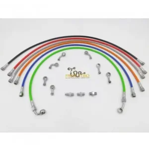 Pagamento Sicuro Kit Fren Tubo per Aprilia Dorsoduro 750 con ABS in acciaio con guaina-Bianco