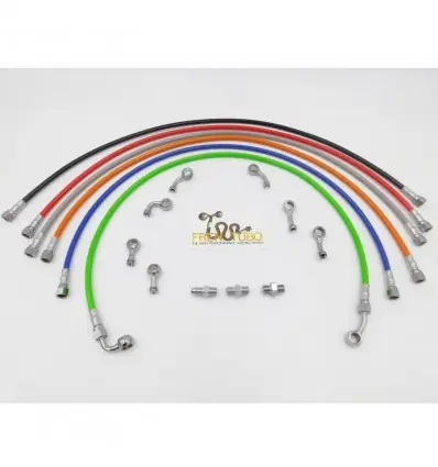 Pagamento Sicuro Kit Fren Tubo per Aprilia Dorsoduro 750 con ABS in acciaio con guaina-Bianco