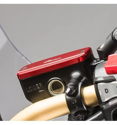 Spedito Oggi Coperchio pompa freno Lightech per Honda X-ADV 750, CBR 600 RR...-Argento