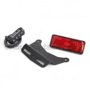 Kit catadiottro Evotech con staffa inclinata e luce targa a led- Compra Oggi Stesso