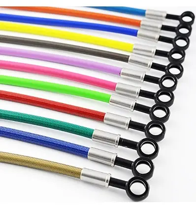 Promo Stagionale Kit tubi freno Accossato in treccia per BMW R1100 RS ABS-Arancio