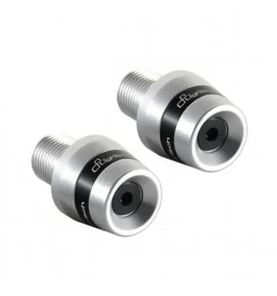 Terminali manubrio Lightech conici bicolore per moto Honda-Argento Direttamente Dal Produttore