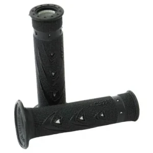 Popolare Manopole Pro Grip modello 721 nere e argento forate-