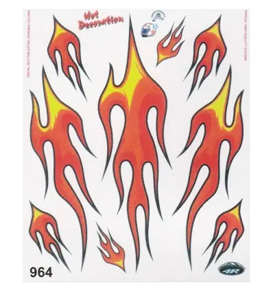 Set adesivi 20x24 cm Fiamme- Occasione Imperdibile