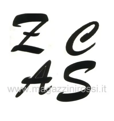 Lettera adesiva stile corsivo nera- Spedito Oggi