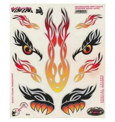 Pagamento Sicuro Set adesivi 20x24 cm Occhi Tribali-