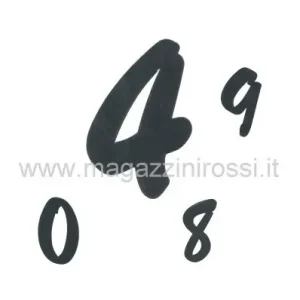 Numero adesivo cromato- Compra Online