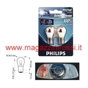 Ultime Pezzi Coppia lampade Philips Silver Vision arancio cromo-