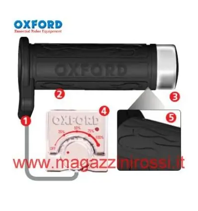 Solo Oggi Manopole riscaldanti Oxford HotGrips Cruiser per moto custom-