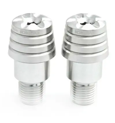 Terminali manubrio Evotech per Yamaha T-Max 500-530-560-Argento Esclusivo