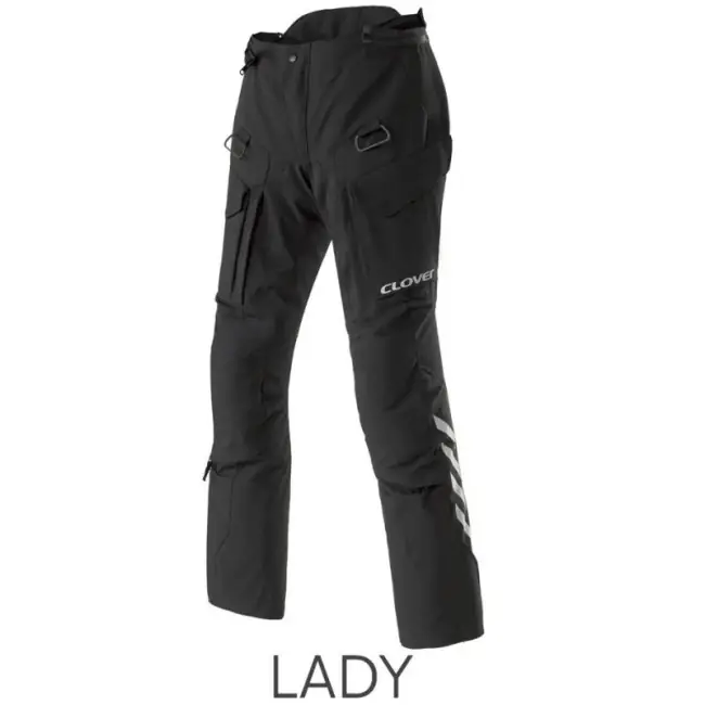 Pantaloni tecnici moto da donna Clover Scout 4 WP Lady neri-38 Soddisfatti O Rimborsati