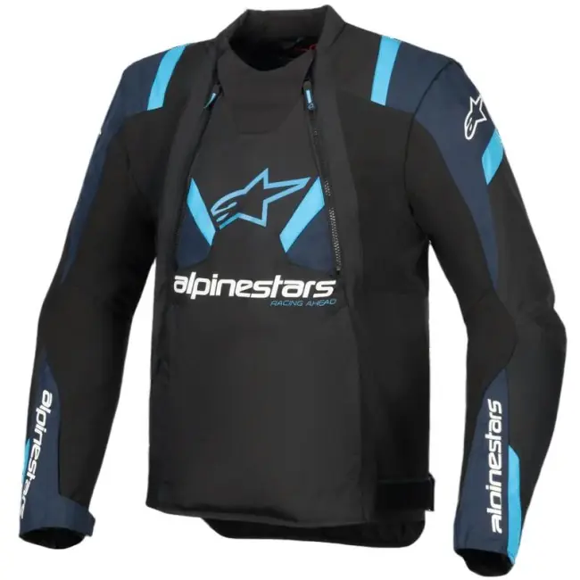 Reso Gratuito Giacca da moto Alpinestars T-Stunt Air Jacket nero, blu e azzurro-S
