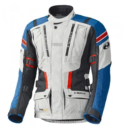 Giacca da moto Held Hakuna II grigio chiaro, blu e rosso-M Super Prezzo