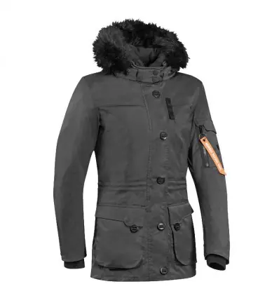 Giacca moto lunga da donna Ixon Ontario Lady antracite-S Must-Have