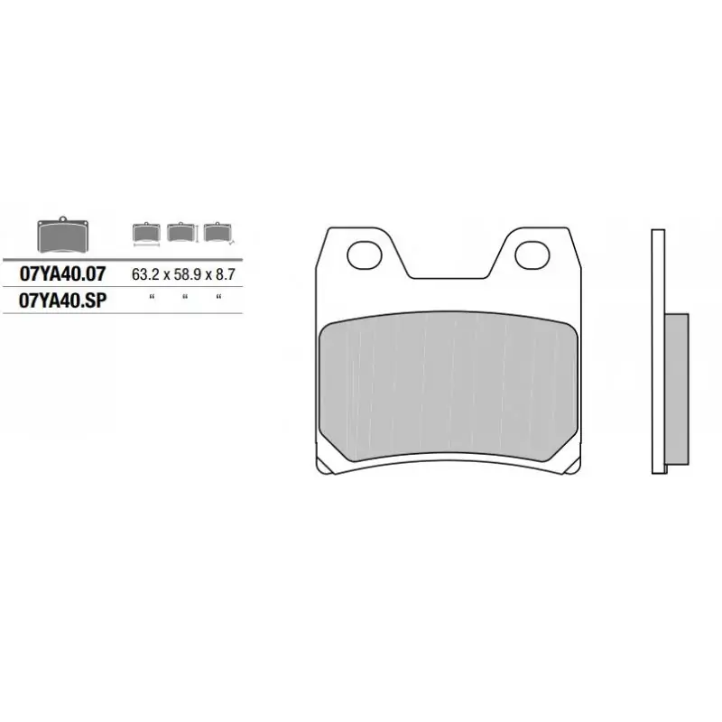 Professionale Pastiglie brembo genuine 07ya4007