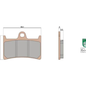PASTIGLIE FRENO ANTERIORE MALOSSI YAMAHA T MAX TECH MAX 560 IE 4T LC EURO 5 2022-2024- Popolare