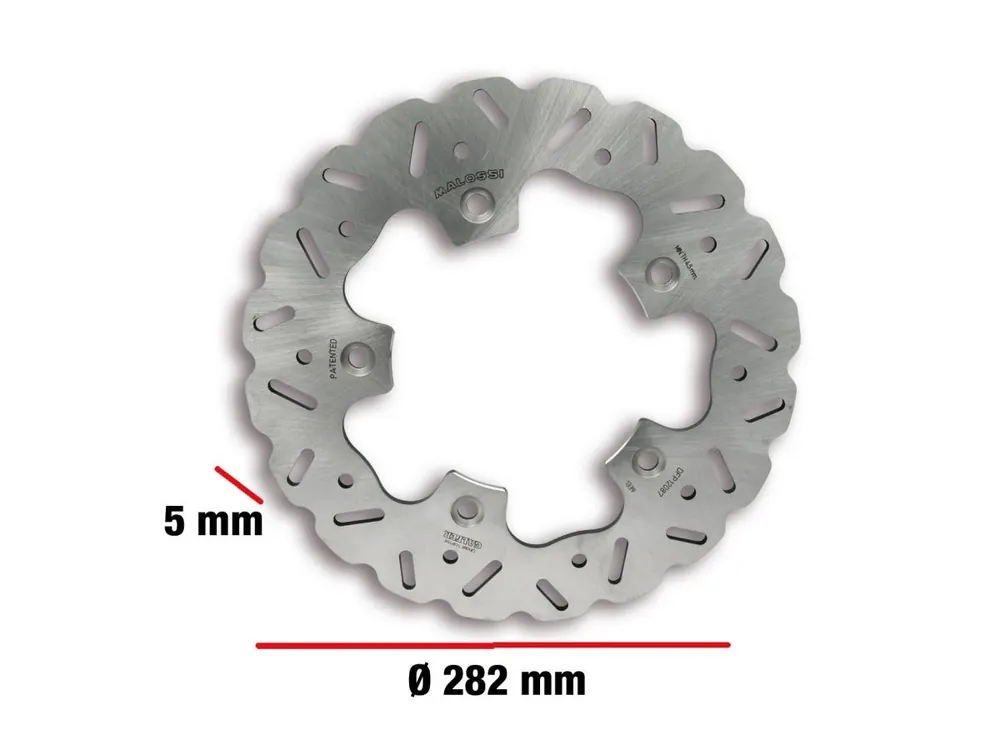 Prezzo Basso DISCO FRENO POSTERIORE WHOOP DISC ESTERNO 282-SPESSORE 5MM MALOSSI YAMAHA T MAX DX 530 IE 4T LC EURO 4 2017+ (J415E)-