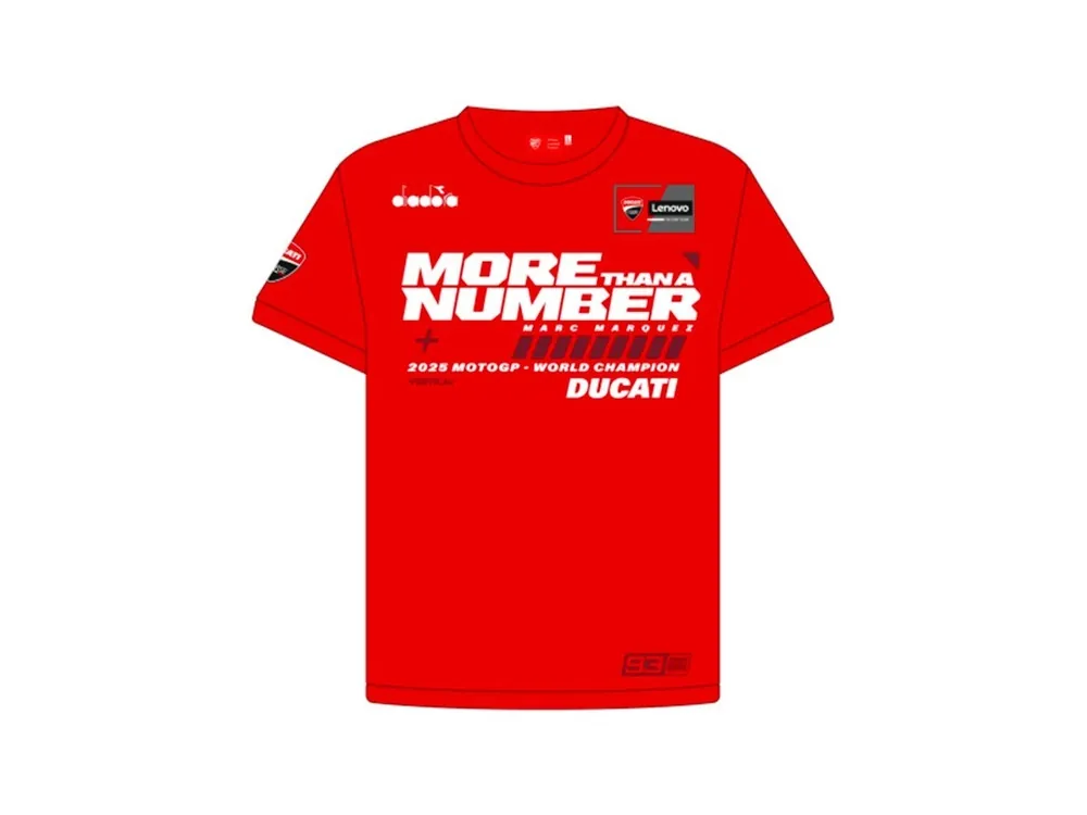 2536013 T-SHIRT UFFICIALE MARC MARQUEZ WORLD CHAMPION 2025-S - Ordinabile Prezzo Ridotto